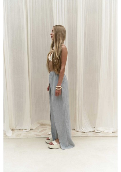 Bima Yırtmaç Detaylı Gri Pantolon fiyatları