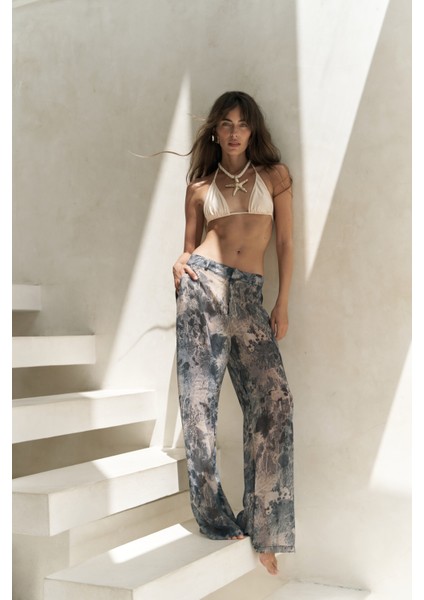 Budiono Transparan Patlı Antrasit Pantolon modelleri