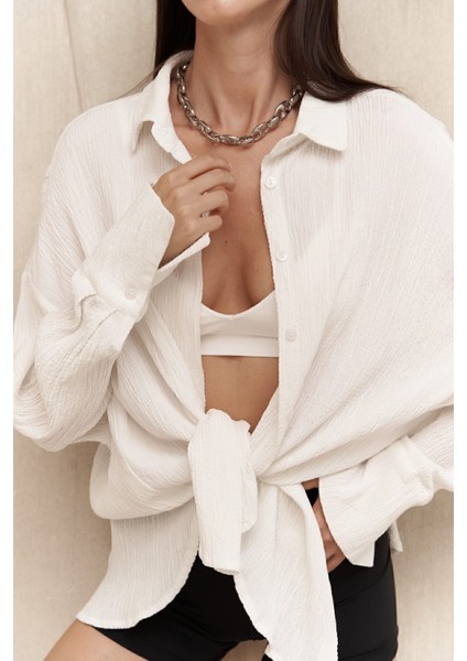 Durres Beyaz Oversize Gömlek indirimleri