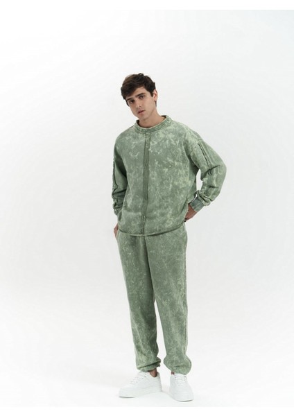 Renee Batik Yıkamalı Yeşil Erkek Eşofman Takım fiyatları