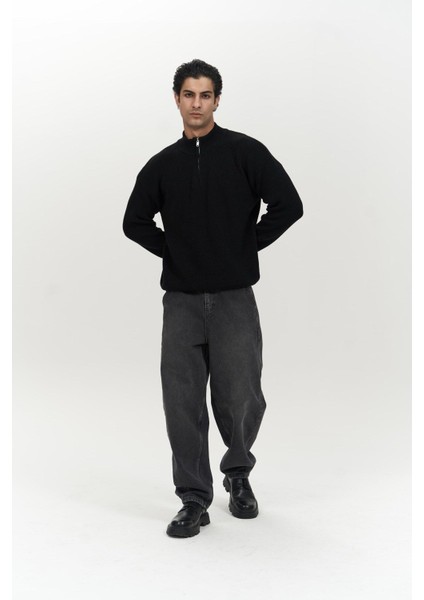 Mathis Siyah Balıkçı Yaka Erkek Triko Kazak