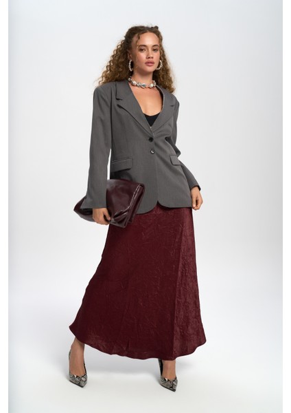 Volda Yaka Detay Antrasit Blazer