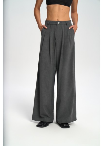 Jessical Çizgili Füme Pantolon modelleri