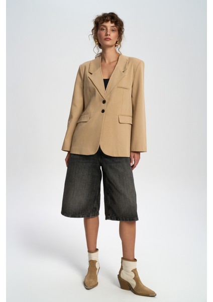 Volda Yaka Detay Vizon Blazer fiyatları