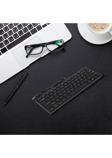 Kablolu Klavye Ultra Ince Sessiz Küçük Boyut 78 Tuşlu Mini Multimedya USB Klavye Dizüstü Bilgisayar Için (Yurt Dışından) modelleri
