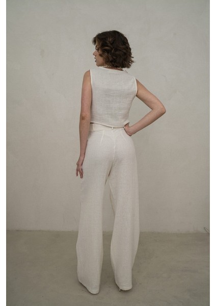 Clover Natural Müslin Yelek-Pantolon Takım fırsatları