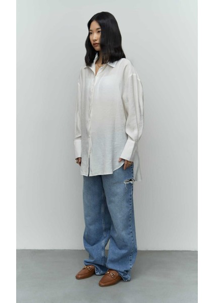 Zaria Beyaz Oversize Gömlek fiyatları