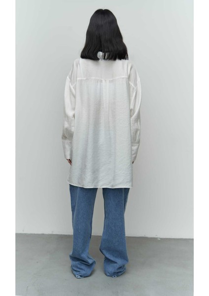 Zaria Beyaz Oversize Gömlek modelleri
