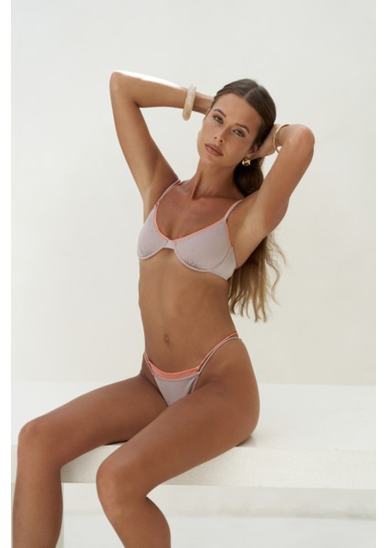 Dharma Renk Bloklu Lila Bikini Üstü fiyatları
