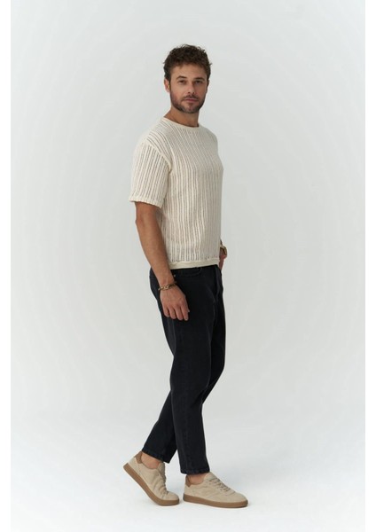 Grant Siyah Erkek Jean Pantolon