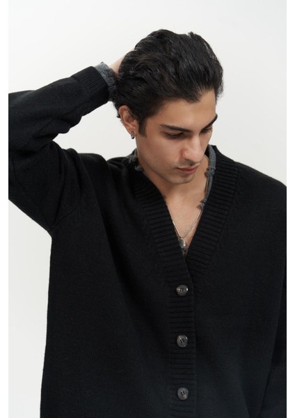 Raid Çift Yaka Siyah Erkek Triko Hırka indirimleri
