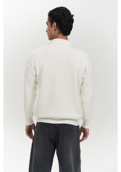 Bastian Düğme Detay Ekru Erkek Triko Hırka fırsatları