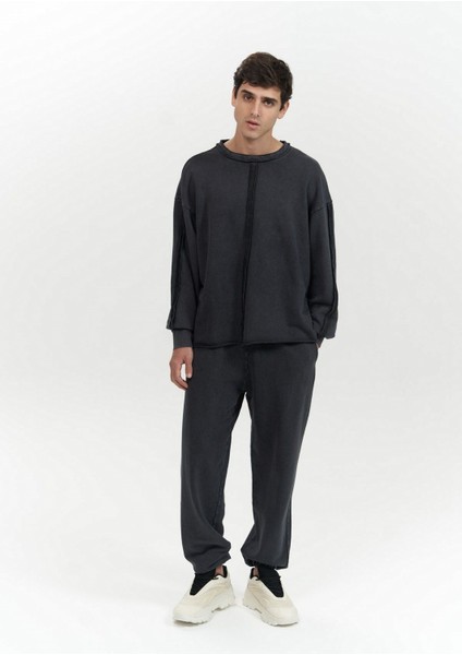 Renee Yıkamalı Siyah Erkek Eşofman Takım fırsatları