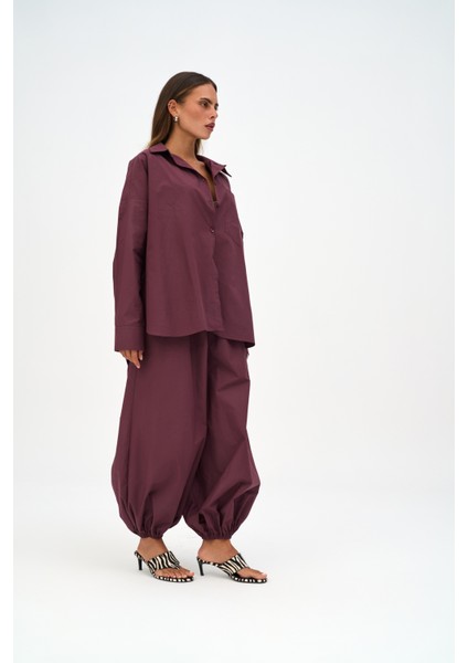 Josie Oversize Bordo Gömlek fırsatları