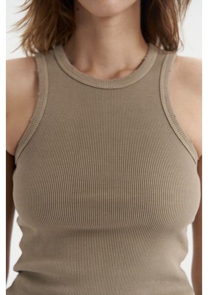 Bone Haki Yıkamalı Fitilli Crop indirimleri