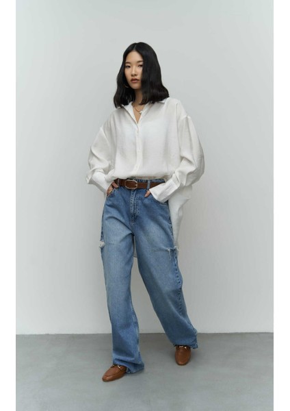 Zaria Beyaz Oversize Gömlek indirimleri