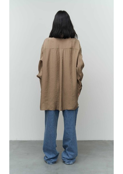 Zaria Açık Vizon Oversize Gömlek fırsatları