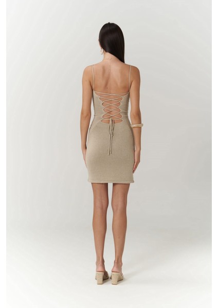 Sunrise Taş Sırt Dekolteli Kısa Triko Elbise modelleri