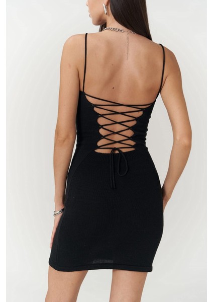 Sunrise Siyah Sırt Dekolteli Kısa Triko Elbise indirimleri