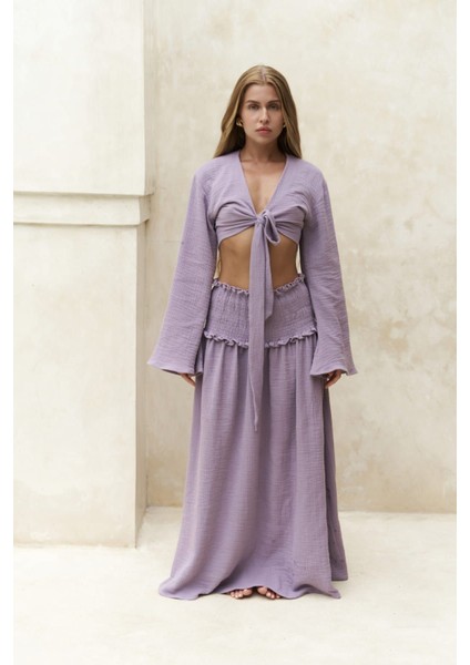 Marshanda Lila Crop Etek Takım fiyatları