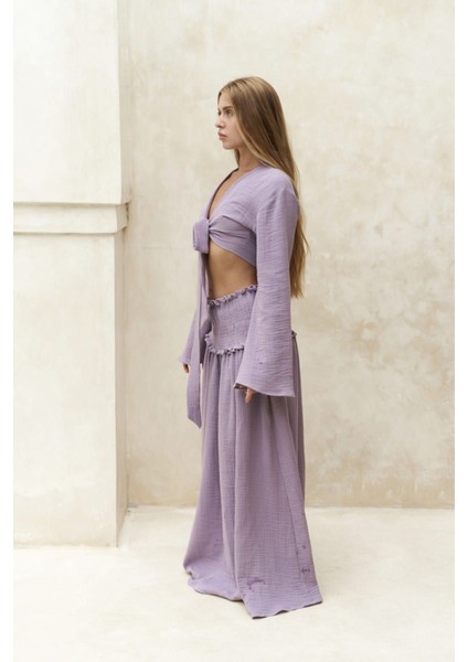 Marshanda Lila Crop Etek Takım modelleri