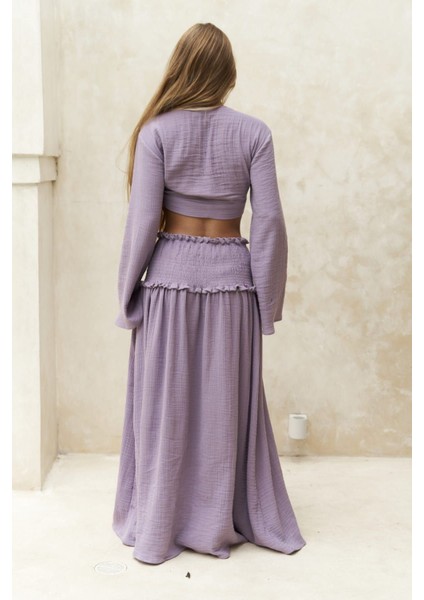 Marshanda Lila Crop Etek Takım fırsatları