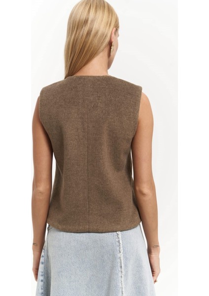 Pace Soft Kahve Kısa Yelek modelleri