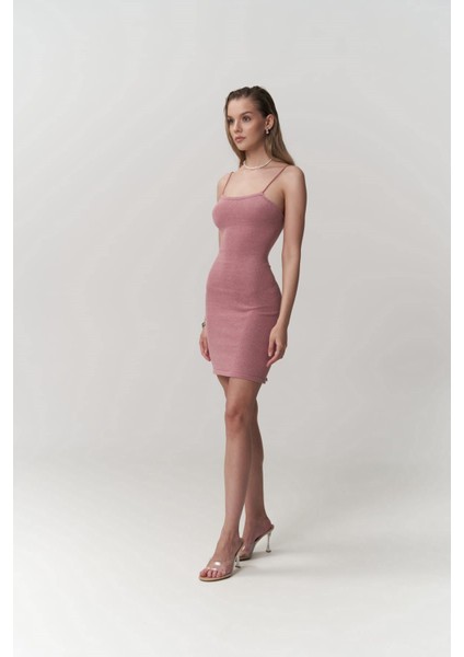 Sunrise Pembe Sırt Dekolteli Kısa Triko Elbise modelleri
