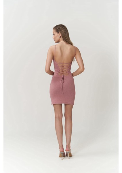 Sunrise Pembe Sırt Dekolteli Kısa Triko Elbise fırsatları