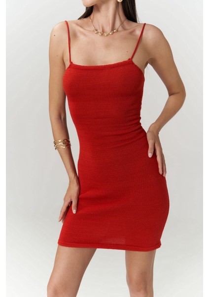 Sunrise Kırmızı Sırt Dekolteli Kısa Triko Elbise indirimleri