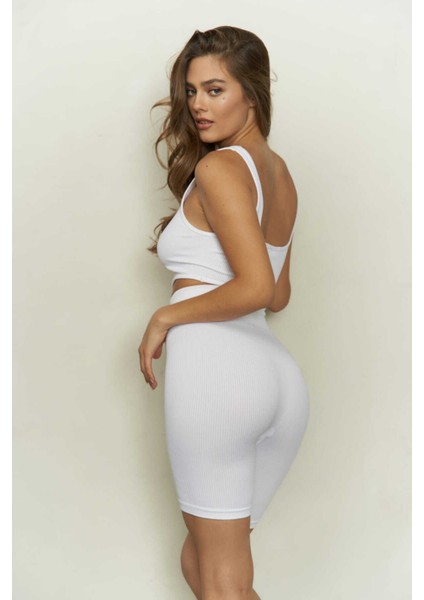 Dikişsiz Beyaz Bisikletçi Tayt indirimleri