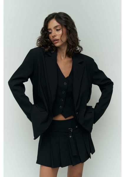 Pietro Yelekli Siyah Blazer