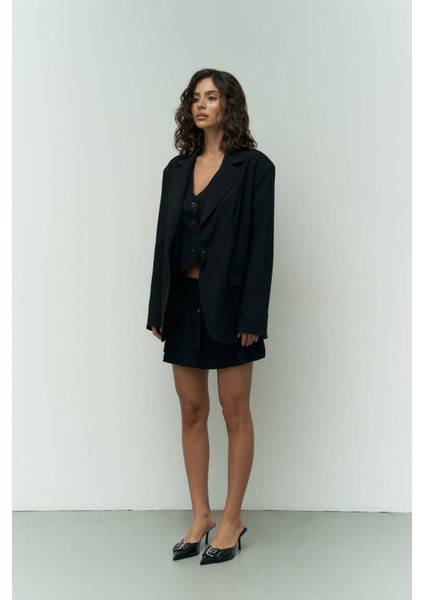 Pietro Yelekli Siyah Blazer modelleri