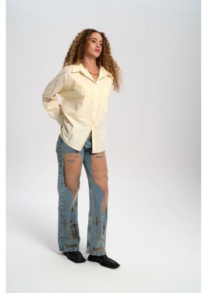 Josie Oversize Sarı Gömlek modelleri