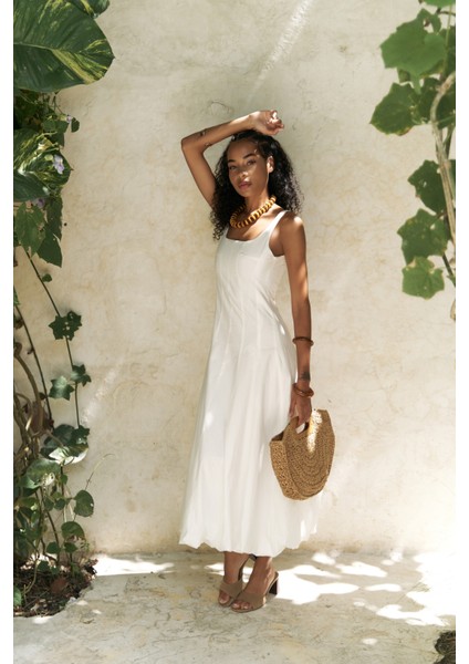 Garda Uzun Ekru Balon Elbise fiyatları