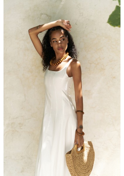 Garda Uzun Ekru Balon Elbise fırsatları