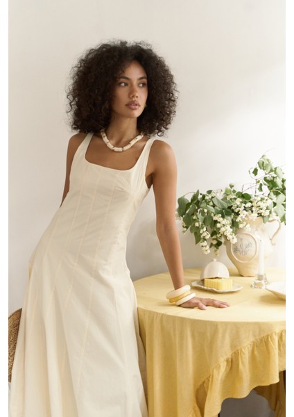 Garda Uzun Sarı Balon Elbise