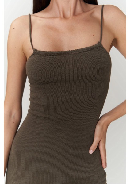 Sunrise Kahve Sırt Dekolteli Kısa Triko Elbise indirimleri