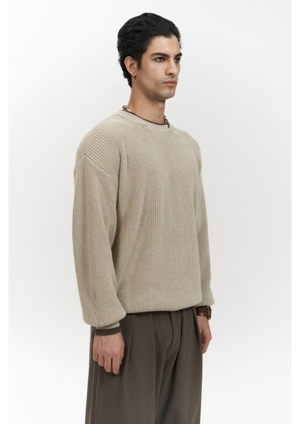 Carter Çift Yaka Detaylı Bej Erkek Triko Kazak modelleri