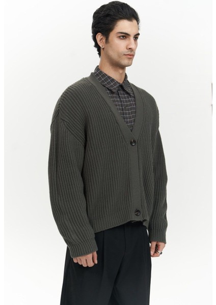 Cassian Antrasit Erkek Triko Hırka modelleri