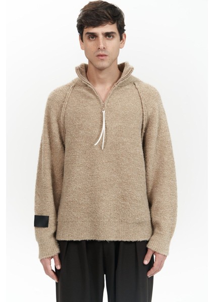 Zane Fermuar Detay Vizon Erkek Triko Kazak fiyatları