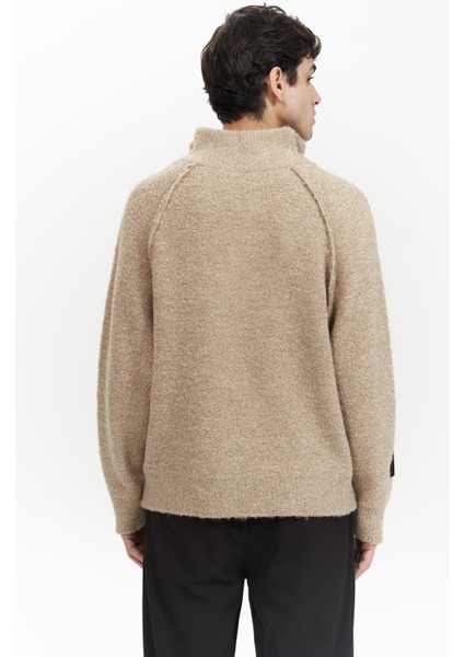 Zane Fermuar Detay Vizon Erkek Triko Kazak fırsatları