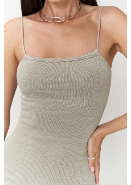 Sunrise Gri Sırt Dekolteli Kısa Triko Elbise indirimleri