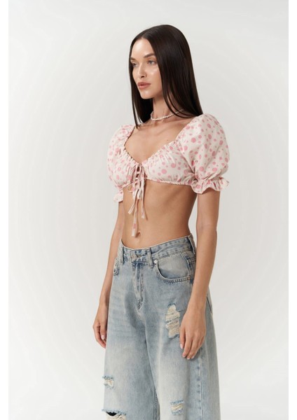 Lisa Pembe Puantiyeli Crop fiyatları