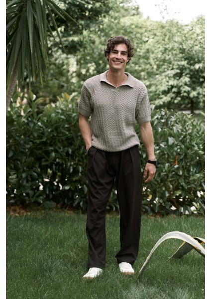 Juro Acı Kahve Erkek Pantolon