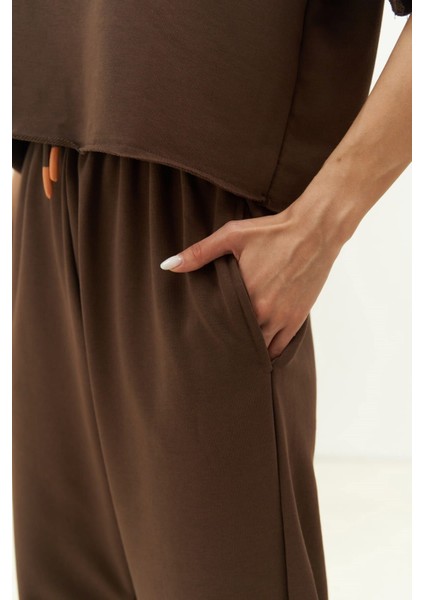 Vero Kahve Crop Eşofman Takım indirimleri