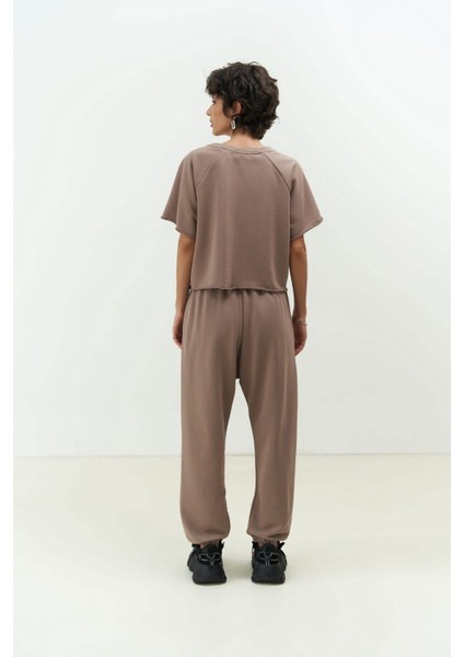 Vero Boz Gri Crop Eşofman Takım modelleri