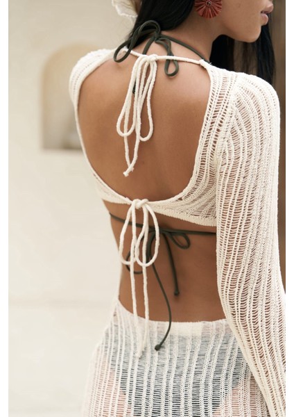 Culebra Sırt Dekolteli Bej Triko Elbise indirimleri