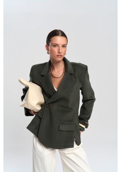 Armonia Yırtmaç Detaylı Petrol Mavisi Blazer