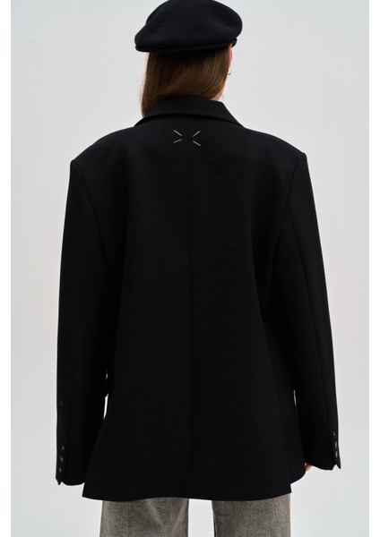 Emma Dikiş Detay Siyah Blazer indirimleri